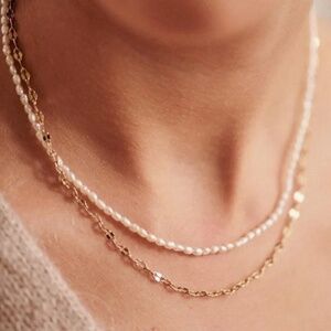 Sezane 3-Piece Set Irma Pearl Necklace + Jewelry Case + Gift bag ✨ NWOT